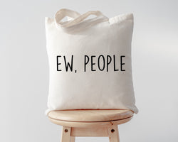 Funny Saying, Anti Social Tote Bag - Long Handle - 4466-WaryaTshirts