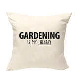 Gardener Gift Cushion Cover, Gardening is my Therapy Pillow Cover - 1720-WaryaTshirts