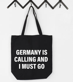 Germany Bag, Germany is Calling and I Must Go Tote Bag | Long Handle Bag - 4125-WaryaTshirts