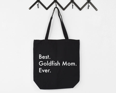 Goldfish Mom Gift Bag, Best Goldfish Mom Ever Tote Bag | Long Handle Bags - 3030-WaryaTshirts