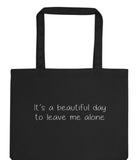 Grunge Bag Hipster Humour Funny Leave me alone Tote Bag | Long Handle Bags - 399