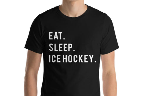 Ice Hockey t shirt, Ice hockey, Hockey, Eat Sleep Ice Hockey Shirt Mens Womens - 753-WaryaTshirts