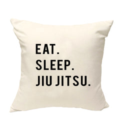 Jiu Jitsu Cushion Cover, Eat Sleep Jiu Jitsu Pillow Cover - 764-WaryaTshirts