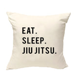 Jiu Jitsu Cushion Cover, Eat Sleep Jiu Jitsu Pillow Cover - 764