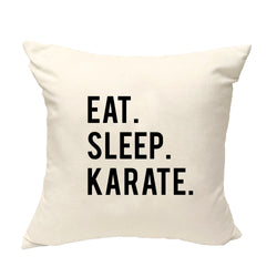 Karate Cushion, Eat Sleep Karate Pillow Cover - 602-WaryaTshirts