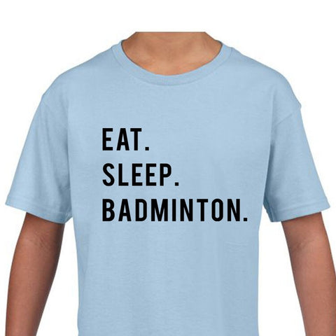 Kids Badminton Shirt, Eat Sleep Badminton Shirt Gift Youth T-Shirt - 852-WaryaTshirts