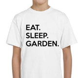 Kids Gardening T-Shirt, Eat Sleep Garden Shirt Gift Youth T-Shirt - 674