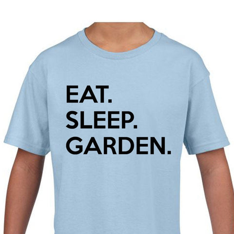 Kids Gardening T-Shirt, Eat Sleep Garden Shirt Gift Youth T-Shirt - 674-WaryaTshirts