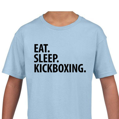 Kids Kickboxing Shirt, Eat Sleep Kickboxing Shirt Gift Youth T-Shirt - 2273-WaryaTshirts