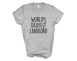 Landlord Shirt, World's Okayest Landlord T-Shirt Mens Womens Gift - 1563