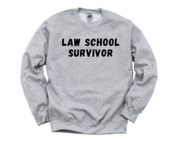 Law Graduate Sweater, Law Graduation Gift, Law School Survivor Sweatshirt Mens Womens Gift - 4618-WaryaTshirts