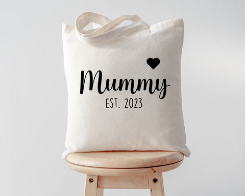 Mummy New Mum Gift Mummy tote bag Mummy to be Personalised Mummy Gift Tote Bag | Long Handle Bags - 4537-WaryaTshirts
