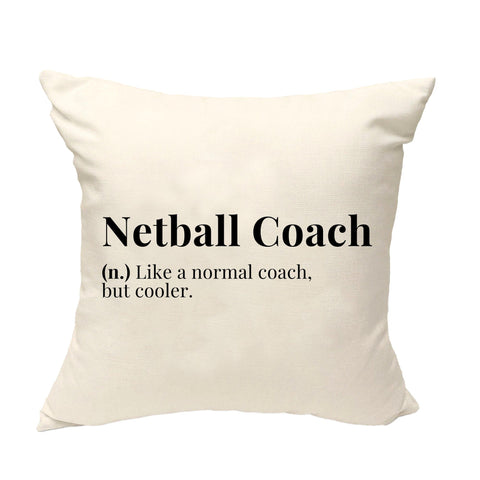 Netball Cushion Cover, Netball Coach Gift Pillow Cover - 4355-WaryaTshirts