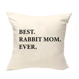 Rabbit Cushion Cover, Best Rabbit Mom Ever Pillow Cover - 1960