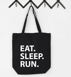 Runner Bag, Eat Sleep Run Tote Bag | Long Handle Bags - 1774-WaryaTshirts