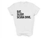 Scuba Diving T-Shirt, Eat Sleep Scuba Dive Shirt Mens Womens Gifts - 4161-WaryaTshirts