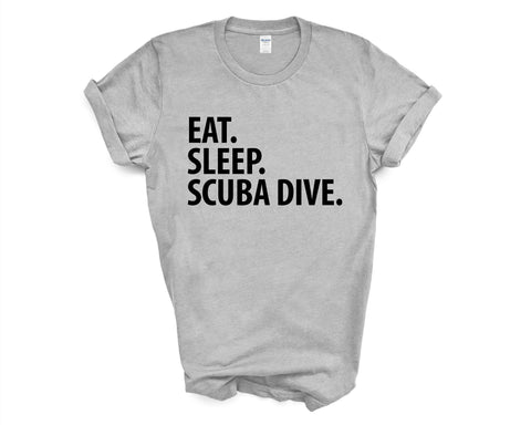 Scuba Diving T-Shirt, Eat Sleep Scuba Dive Shirt Mens Womens Gifts - 4161-WaryaTshirts