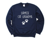 Siamese Cat Grandma Sweatshirt Siamese Cat Lover Gift Womens Sweater - 3294-WaryaTshirts