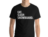 Snowboard T-Shirt, Eat Sleep Snowboard shirt Mens Womens Gifts - 1735