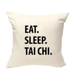 Tai Chi Cushion Cover, Eat Sleep Tai Chi Pillow Cover - 1279