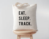 Track Bag, Eat Sleep Track Tote Bag | Long Handle Bags - 853