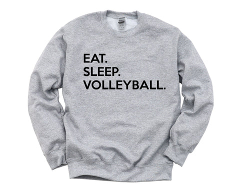 Volleyball Sweater, Volleyball Gift, Eat Sleep Volleyball Sweatshirt Mens Womens Gift - 635-WaryaTshirts