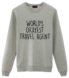 World's Okayest Travel Agent Sweatshirt-WaryaTshirts