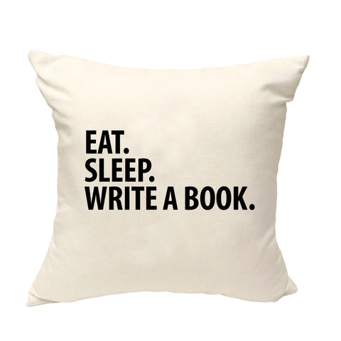Writer Gifts, Eat Sleep Write A Book Pillow Cover - 1920