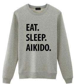 Aikido Sweater, Eat Sleep Aikido Sweatshirt Mens Womens Gift