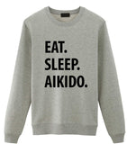 Aikido Sweater, Eat Sleep Aikido Sweatshirt Mens Womens Gift-WaryaTshirts