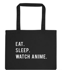 Anime Lover, Eat Sleep Watch Anime Tote Bag | Long Handle Bags - 739-WaryaTshirts
