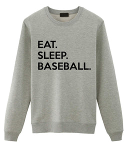 Baseball Sweater, Baseball Lovers Gifts, Eat Sleep Baseball Sweatshirt Gift for Men & Women
