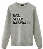 Baseball Sweater, Baseball Lovers Gifts, Eat Sleep Baseball Sweatshirt Gift for Men & Women
