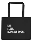 Book Lover Gift, Eat Sleep Romance Books Tote Bag | Long Handle Bags - 1290