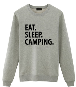 Camping Sweater, Eat Sleep Camping Sweatshirt Mens Womens Gifts - 2265-WaryaTshirts