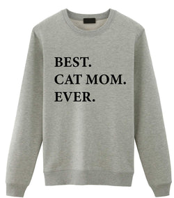 Cat Mom Sweater, Cat Mom gift, Best Cat Mom Ever Sweatshirt - 1955