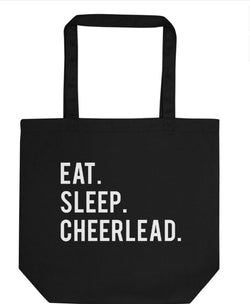Cheerleader Bag, Eat Sleep Cheerlead Tote Bag | Long Handle Bag - 611