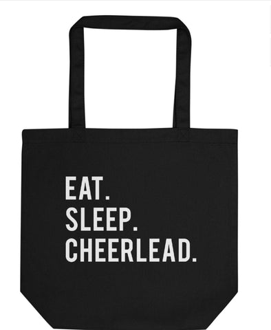 Cheerleader Bag, Eat Sleep Cheerlead Tote Bag | Long Handle Bag - 611-WaryaTshirts