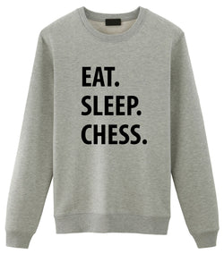 Chess Sweater, Chess Lover Gift, Eat Sleep Chess Sweatshirt Mens & Womens Gift