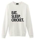 Cricket Sweater, Eat Sleep Cricket Sweatshirt Gift for Men & Women-WaryaTshirts