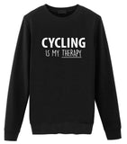 Cycling Is My Therapy Sweater Mens Womens