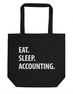 Eat Sleep Accounting Tote Bag | Short / Long Handle Bags