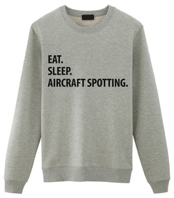 Eat Sleep Aircraft Spotting Sweater-WaryaTshirts