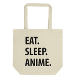 Eat Sleep Anime Tote Bag | Short / Long Handle Bags-WaryaTshirts