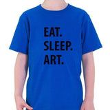 Eat Sleep Art t shirt, Gift for Boys Girls Teens-WaryaTshirts