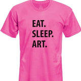 Eat Sleep Art t shirt, Gift for Boys Girls Teens-WaryaTshirts