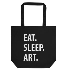 Eat Sleep Art Tote Bag | Short / Long Handle Bags