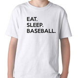 Eat Sleep Baseball T-Shirt Gift for Boys Girls Teens