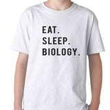 Eat Sleep Biology T-Shirt Kids-WaryaTshirts