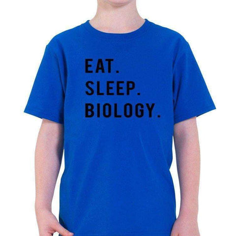 Eat Sleep Biology T-Shirt Kids-WaryaTshirts